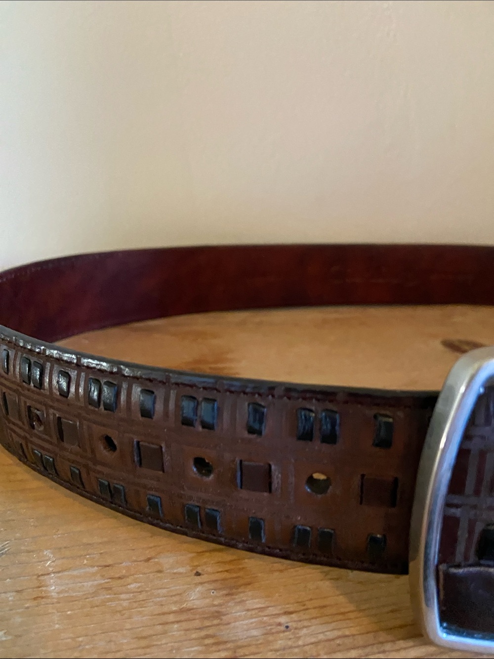 Cuadra Belt Leather Brown Buckle 110/44 XL - Picture 3 of 10